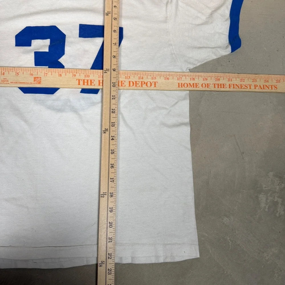 Vintage 80s Hanes Arborough Games Ringer T-Shirt Mens Medium Jersey